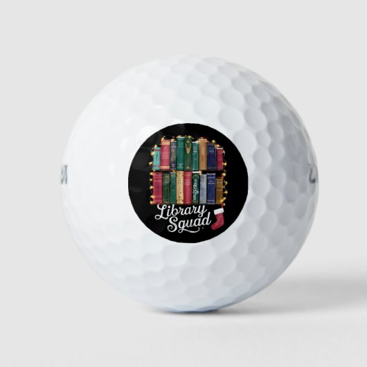 Bibliotheek Squad Kerstboek Liefhebbers Team Readi Golfballen (Voorkant)