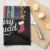 Bibliotheek Squad Kerstboek Liefhebbers Team Readi Theedoek (Quarter Fold)