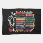 Bibliotheek Squad Kerstboek Liefhebbers Team Readi Theedoek (Horizontaal)