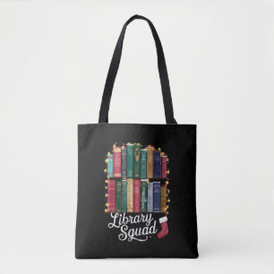 Bibliotheek Squad Kerstboek Liefhebbers Team Readi Tote Bag