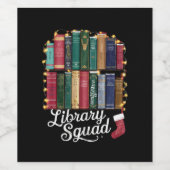 Bibliotheek Squad Kerstboek Liefhebbers Team Readi Wijn Etiket (Enkel label)