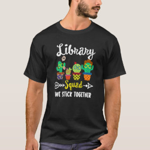 Bibliotheek Squad School Cactus Team School Biblio T-shirt