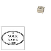 Bibliotheek stempel stijl ex libris boek bord (Gestempeld)
