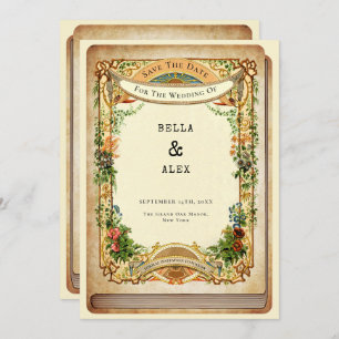  bibliotheek Storybook Elegant Garden Save The Date