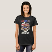 Bibliotheek Terug naar School Bookworm School Libr T-shirt (Voorkant volledig)