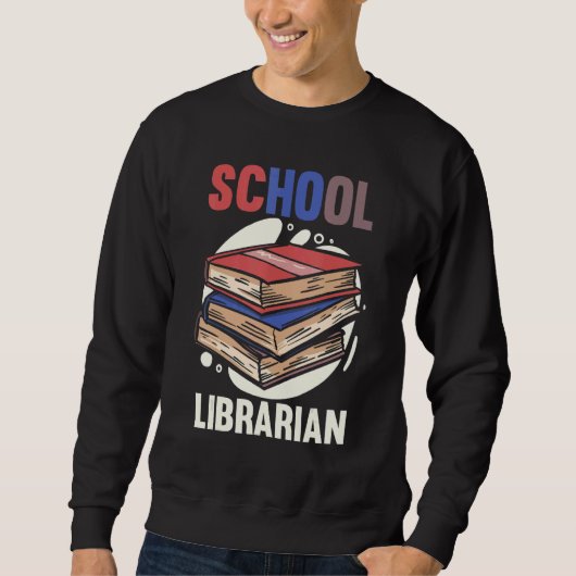 Bibliotheek Terug naar School Bookworm School Libr Trui (Voorkant)