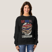 Bibliotheek Terug naar School Bookworm School Libr Trui (Voorkant volledig)