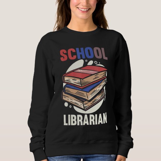 Bibliotheek Terug naar School Bookworm School Libr Trui (Voorkant)