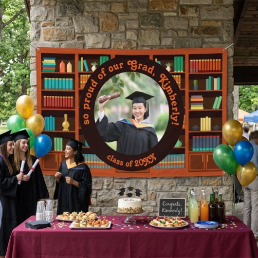 Bibliotheek-Them Graduaatsfoto Spandoek