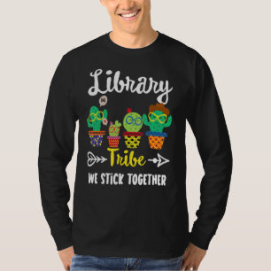 Bibliotheek Tribe School Cactus Crew School Librar T-shirt