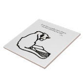  bibliotheek Tuin Cat Quote Tegeltje (Zijkant)