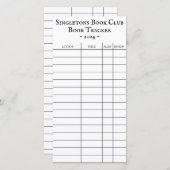 Bibliotheek Uitchecken Kaart Boek Tracker Pamflet (Voorkant / Achterkant)