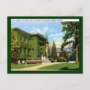 Bibliotheek, Universiteit van Oregon, Eugene Vinta Briefkaart