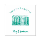 Bibliotheek van Aangepaste Tekst Naam Boeken Zelfinktende Stempel (Design)
