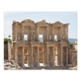 Bibliotheek van Celsus in Ephesus, Turkije Foto Afdruk