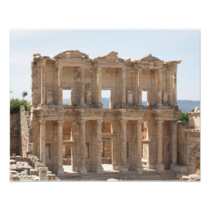 Bibliotheek van Celsus in Ephesus, Turkije Foto Afdruk