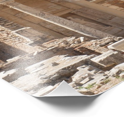 Bibliotheek van Celsus in Ephesus, Turkije Foto Afdruk (Hoek)