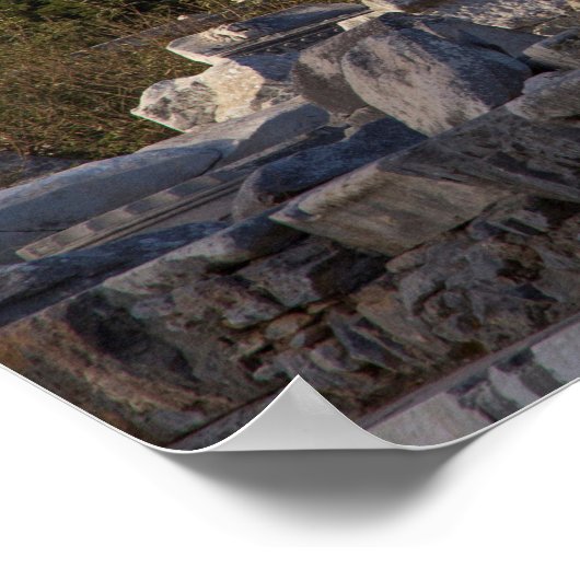 Bibliotheek van Celsus Ruins Poster (Hoek)