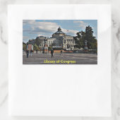 Bibliotheek van Congres in het Patroon van het Rechthoekige Sticker (Tas)