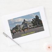 Bibliotheek van Congres in het Patroon van het Rechthoekige Sticker (Envelop)