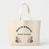 Bibliotheek van Custom Canvas Tas Book Bag (Voorkant)