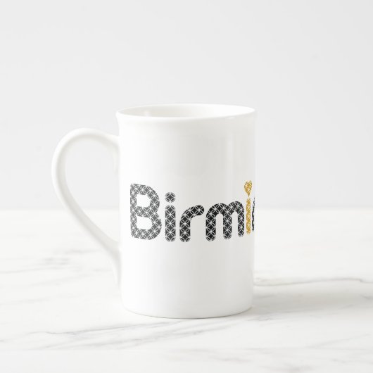 Bibliotheek van de Mok Birmingham Bone China (Links)