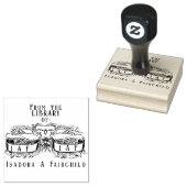 Bibliotheek van  duiven Scrolls Rubberstempel (Gestempeld)