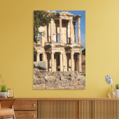 Bibliotheek van Efeze Ruïnes Canvas Afdruk (Insitu (Woonkamer))