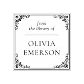 Bibliotheek van Elegant  Lijst Boek Rubberstempel (Afrduk)