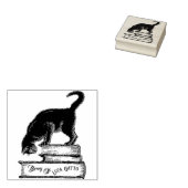 Bibliotheek van Gatto Cat Book Ownership Ink Stamp Rubberstempel (Gestempeld)