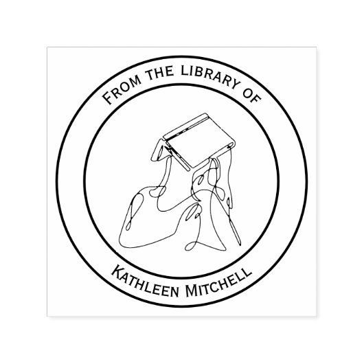 Bibliotheek van het boek Stamp Funny Sleeping Lady Zelfinktende Stempel (Design)