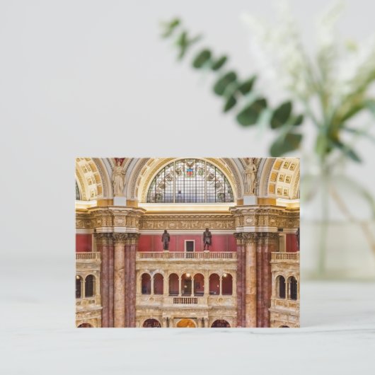 Bibliotheek van het Congres Briefkaart (Staand voorkant)