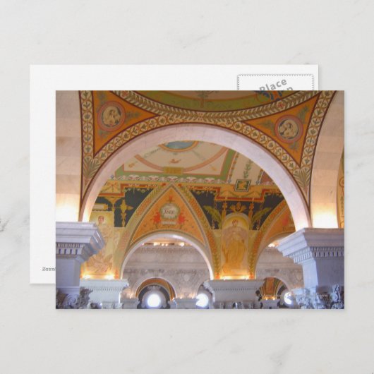 Bibliotheek van het Congres Ceiling Briefkaart (Voorkant / Achterkant)