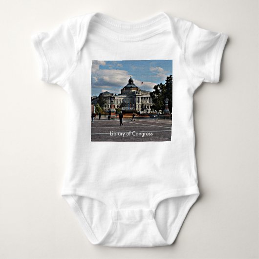 Bibliotheek van het Congres in het mozaïekpatroon Romper (Voorkant)