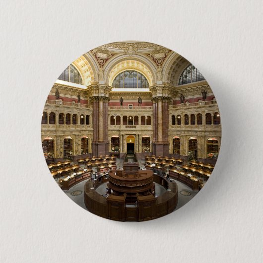 Bibliotheek van het Congres Ronde Button 5,7 Cm (Voorkant)