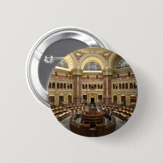 Bibliotheek van het Congres Ronde Button 5,7 Cm (Voorkant /achterkant)