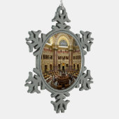 Bibliotheek van het Congres Tin Sneeuwvlok Ornament (Links)