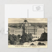 Bibliotheek van het Congres, Washington DC, Vintag Briefkaart (Voorkant / Achterkant)