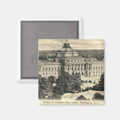 Bibliotheek van het Congres, Washington DC, Vintag Magneet (Voorkant / Achterkant)