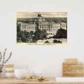 Bibliotheek van het Congres, Washington DC, Vintag Poster (Keuken)