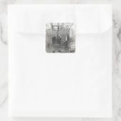 Bibliotheek van het Hogerhuis Vierkante Sticker (Tas)
