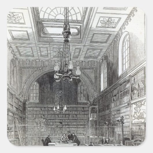 Bibliotheek van het Hogerhuis Vierkante Sticker (Voorkant)