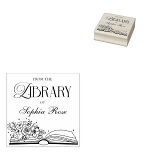 Bibliotheek van het moderne gepersonaliseerde boek rubberstempel