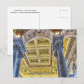 Bibliotheek van het plafond van het Congres Briefkaart (Voorkant / Achterkant)