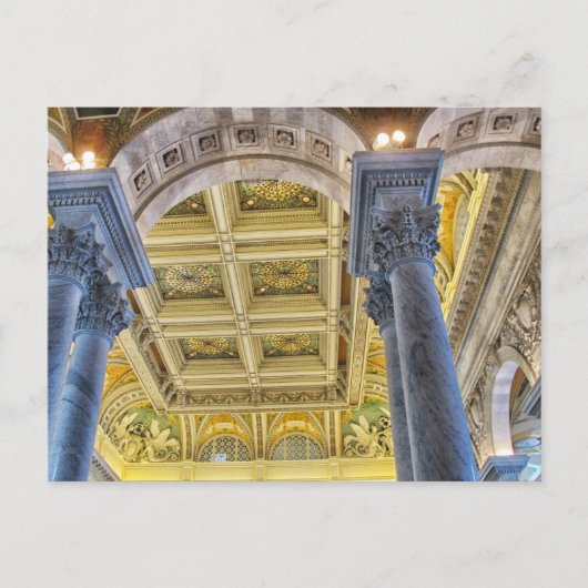 Bibliotheek van het plafond van het Congres Briefkaart (Voorkant)