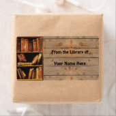 Bibliotheek van (jouw naam) etiket (Insitu)