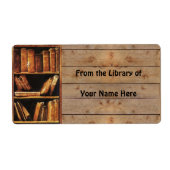 Bibliotheek van (jouw naam) etiket (Voorkant)