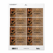 Bibliotheek van (jouw naam) etiket (Full Sheet)