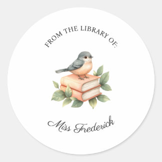 Bibliotheek van labels, leraren ronde sticker
