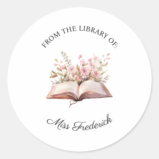 Bibliotheek van labels, leraren ronde sticker (Voorkant)